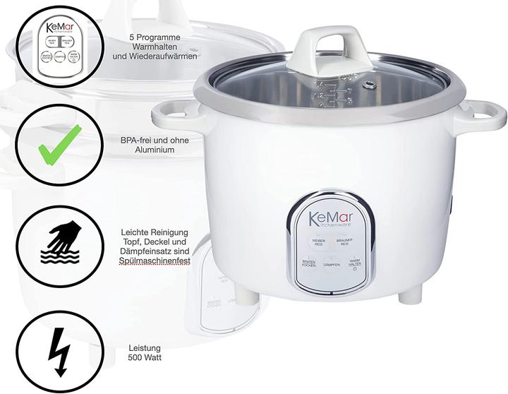 Image du produit KeMar Kitchenware KRC-175 Cuiseur à riz