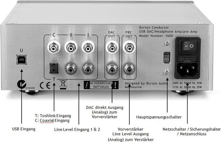 Produktbild Burson Conductor Virtuoso mit PCM1793 DAC (USB-DAC)