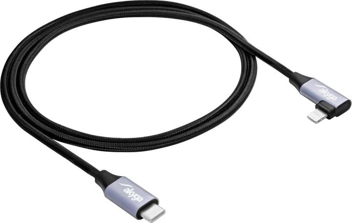Actual product image Akyga USB cable USB-C® plug, Apple Lightning plug 1 m black AK-USB-56 (1 m, USB 2.0)