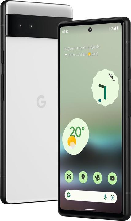 Productafbeelding Google Pixel 6a (128 GB, Wit krijt, 6.10", SIM + eSIM, 12.20 Mpx, 5G)
