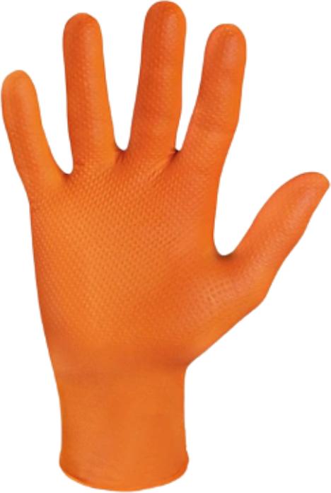 Actual product image Meditrade Industrade® unisex disposable gloves Nitril® StellarGrip Orange orange size M 50 pcs. (M)