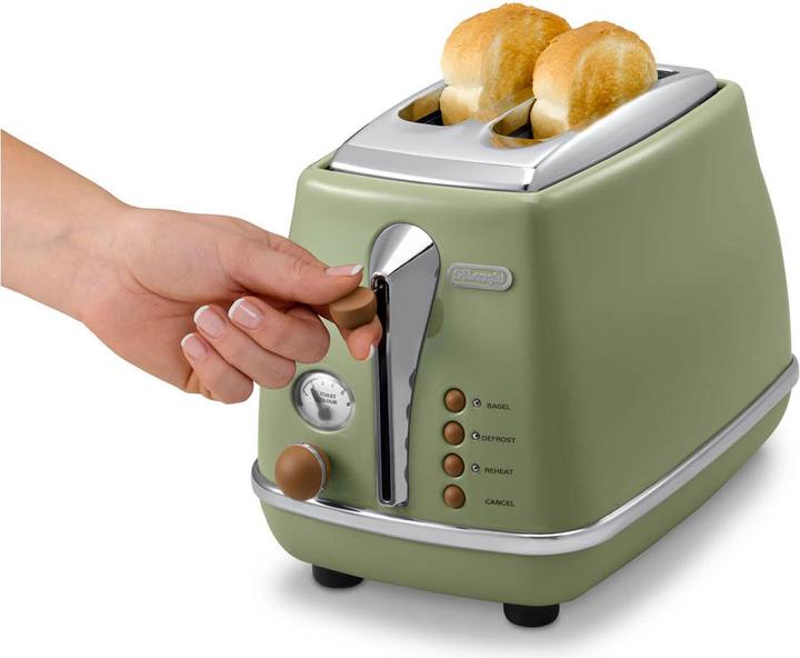 Produktbild De'Longhi Broodrooster Icona Vintage CTOV 2103.GR - Groen