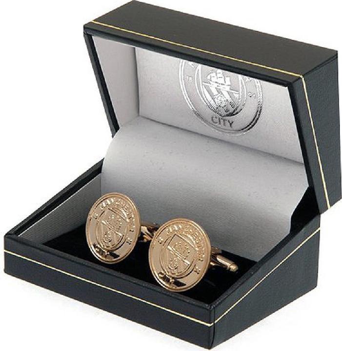 Image du produit Manchester City FC Boutons de manchette officiels plaqués or (Matériau 100% synthétique)