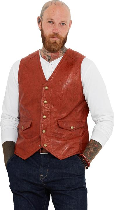Actual product image Joe Browns Floral Embossed Leather Waistcoat (L)