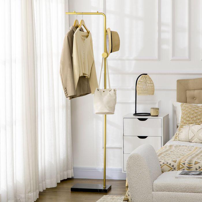 Actual product image Swisshandel24 Garderobenständer Kleiderständer mit Haken Garderobe für Kleidung, Hüte