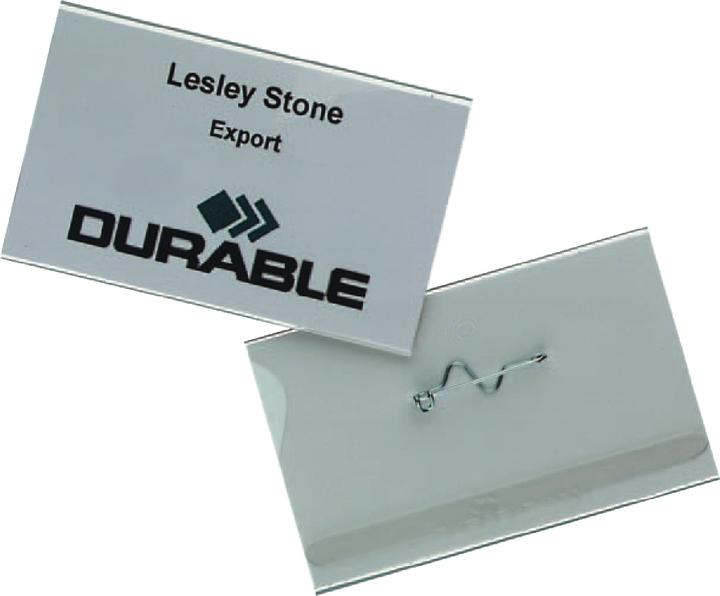 Actual product image Durable Name badge with pin