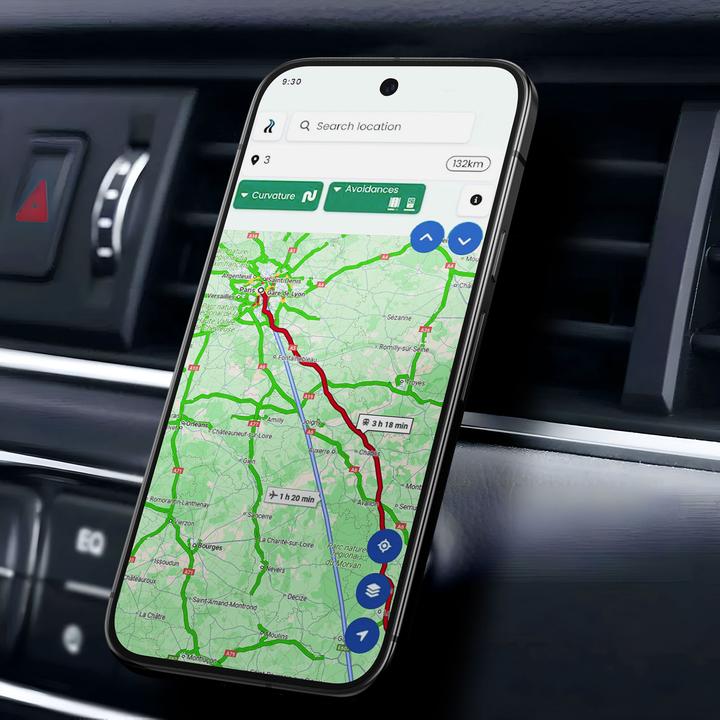Produktbild Akashi Support Voiture Alu Aimante Pour Grille D Aeratio