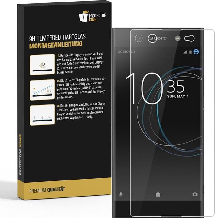 Produktbild Protectorking 1x echtes Tempered 9H Panzerhartglas 3D KLAR (1 Stück, Sony Xperia XA Ultra)