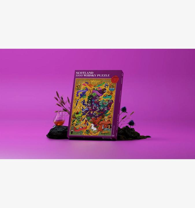 Produktbild Water & Wines Puzzle Whiskey Scotland lila (1000 Teile)