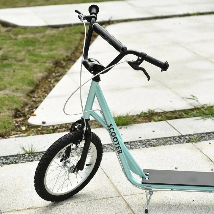 Actual product image Homcom Height-adjustable children's scooter with brake Lightweight light blue