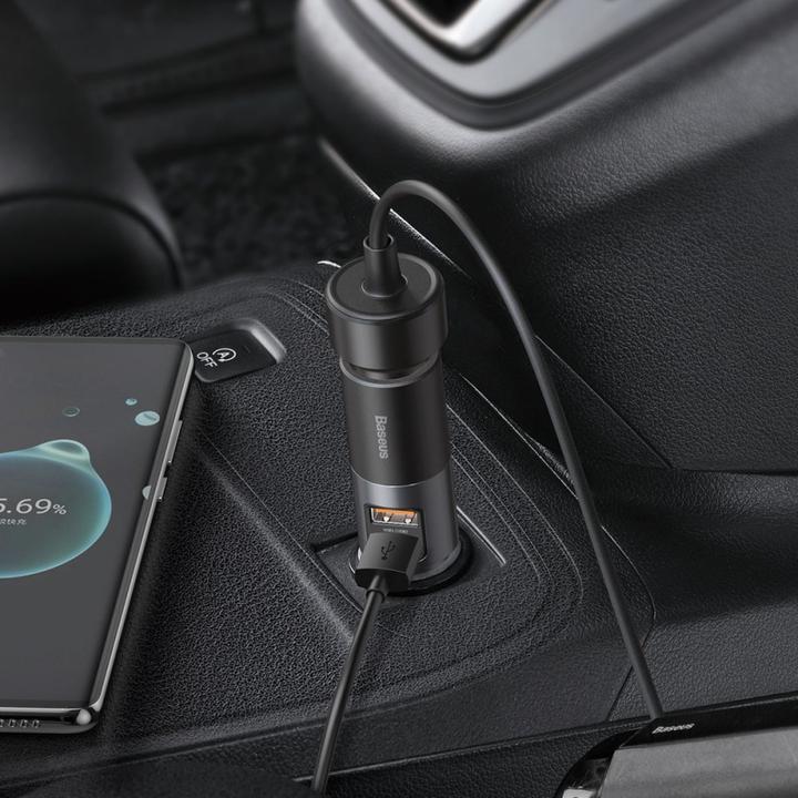 Immagine prodotto Baseus Share Together Caricabatterie da auto a ricarica rapida con porta di espansione per accendisigari