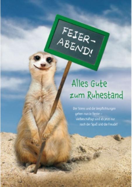 Produktbild Grusskarte zum Ruhestand - Feierabend - Maxi Card A4 (1 Stk.)