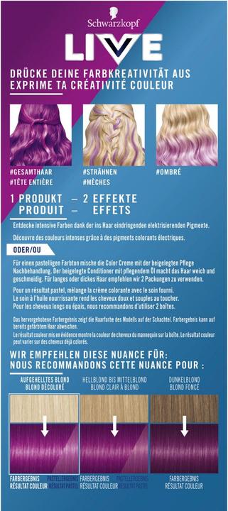 Actual product image Schwarzkopf Live Ultra Brights (94 Purple Punk)