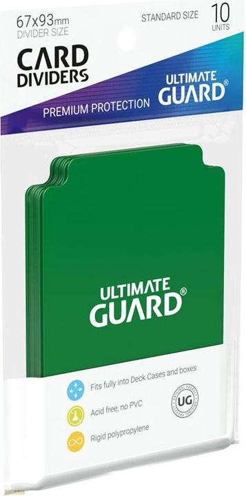 Image du produit Ultimate Guard Séparateur de cartes taille standard Vert 10