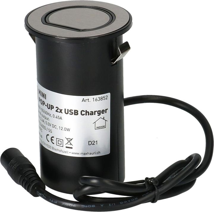 Produktbild Max Hauri Mini Pop-UP Charger (2 x, USB-A, 2 m)