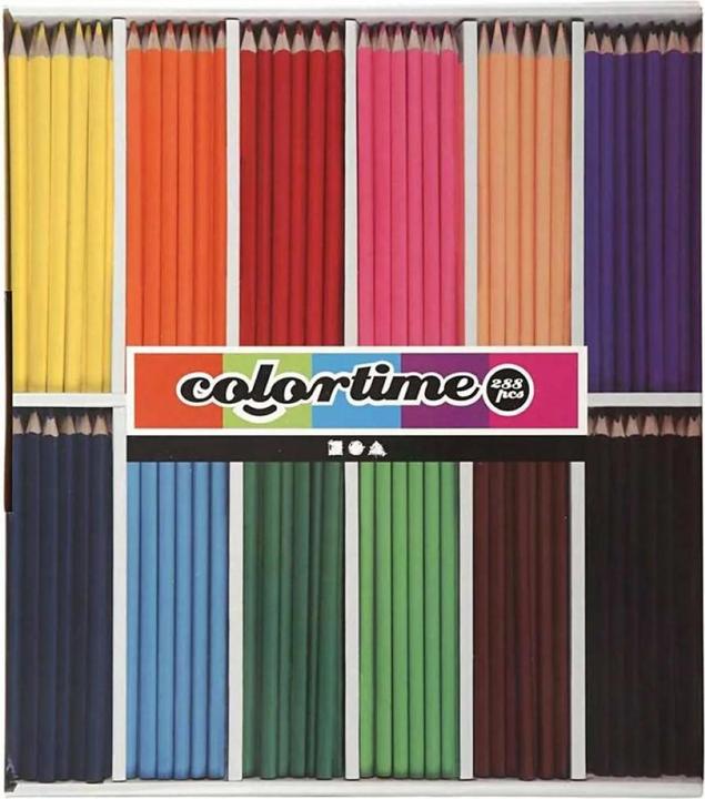 Immagine prodotto Creativ Company Driehoekige Kleurpotloden - Basiskleuren, 288. (Colori assortiti, 288 x)