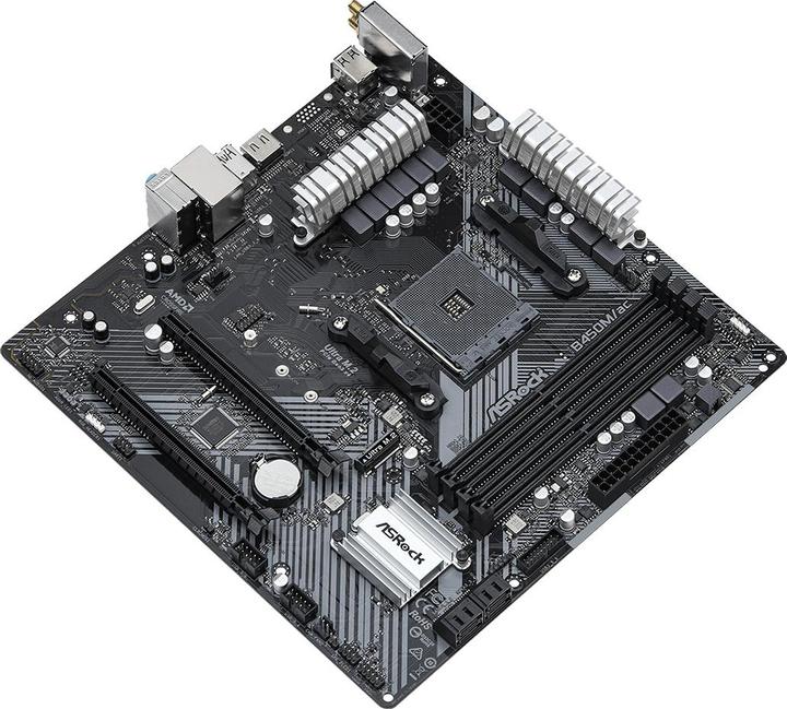 Actual product image AsRock Mainboard B450M/AC R2.0 (AM4, AMD B450, mATX)