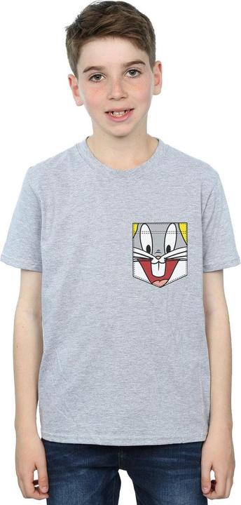 Image du produit Looney Tunes - T-shirt BUGS BUNNY FACE FAUX POCKET - Garçon (116)