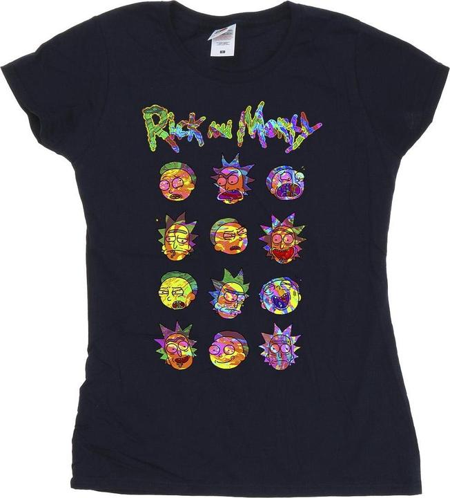 Immagine prodotto Rick And Morty Tie Dye Faces Maglietta Donna (XL)