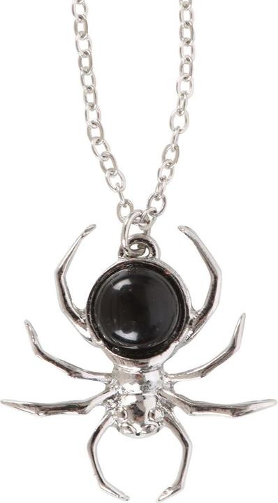Something Different Spinne Halskette Obsidian (100% synthetisches Material)