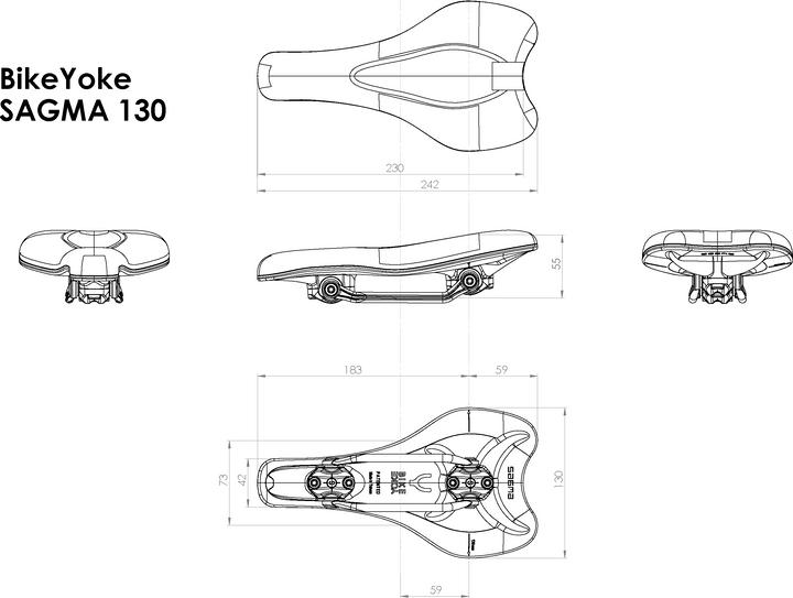 Image du produit BikeYoke Selle de vélo Sagma 130mm