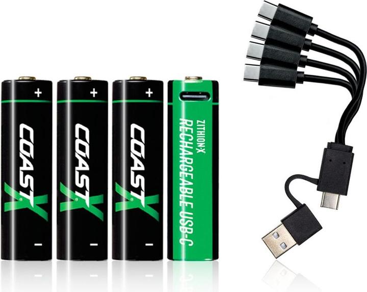 Immagine prodotto Coast Zithion-X USB-C (4 pz., AA, 2400 mAh)