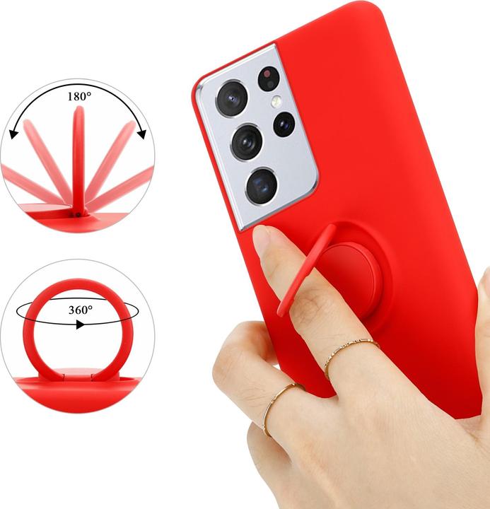 Actual product image Cadorabo TPU Liquid Ring Silicone Case Cover (Samsung Galaxy S22 Ultra)