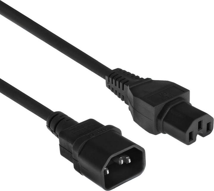 Produktbild AK5233 Schwarz 1.2m C14-Koppler C15-Koppler Stromkabel (1.20 m)