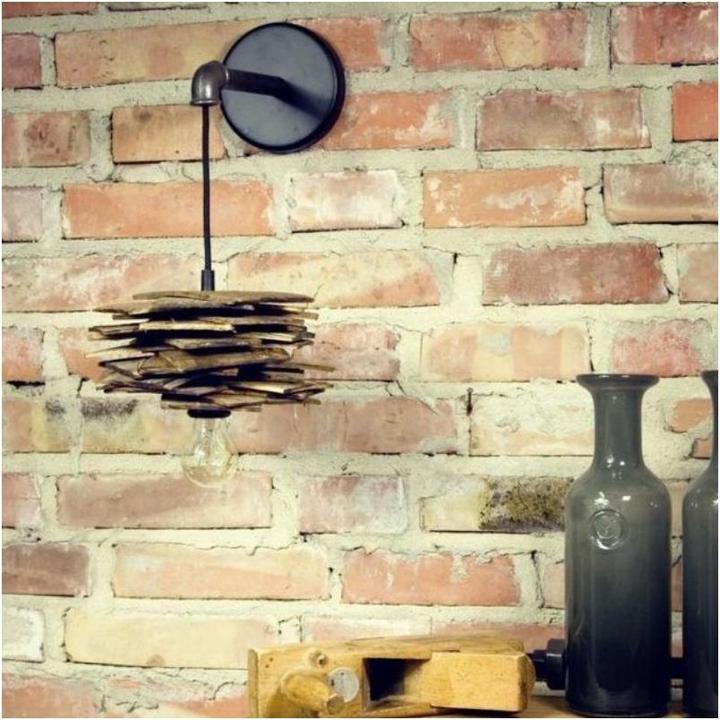 Immagine prodotto Gie El LGH0245 - Applique SHINGLE acciaio/legno (E27)
