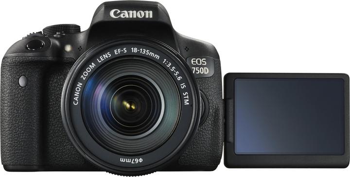 Produktbild Canon EOS 750D Kit - Import (18 - 135 mm, 24.20 Mpx, APS-C / DX)