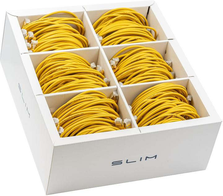 Produktbild SLIM Slimpatchkabel RJ-45, Cat 6A, U/FTP, 3 m, Gelb, 36-Pack (U/FTP, CAT6a, 3 m)