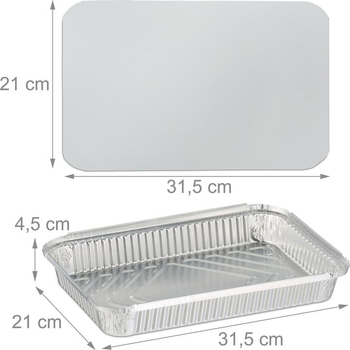 Immagine prodotto Relaxdays 25x vaschetta in alluminio