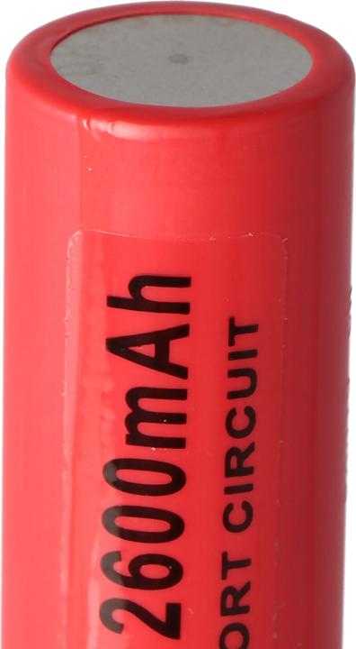 Actual product image Sanyo UR18650NSX battery (positive terminal slightly protruding) (1 pcs., 18650, 2600 mAh)
