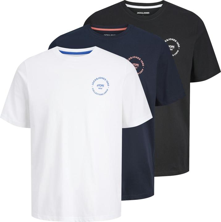 Produktbild Jack & Jones T-Shirt SIMON Kurzarmshirt 3er Pack (S)
