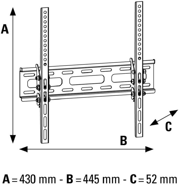 Immagine prodotto Hama Inclinazione (Muro, 56", 30 kg)
