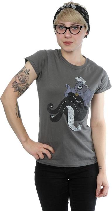 Actual product image The Little Mermaid Womens/Ladies Classic Ursula Heather T-Shirt (L)