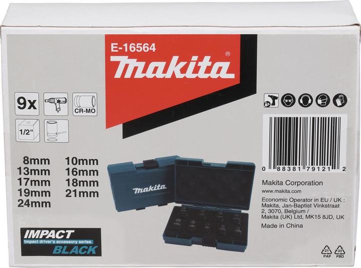 Productafbeelding Makita 9-delige dopsleutelset1/2