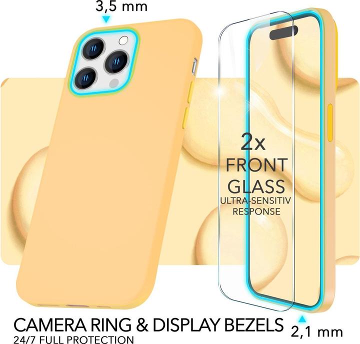 Actual product image Nalia Liquid silicone case with MagSafe function & 2x display protection glass (Apple iPhone 14 Pro Max)