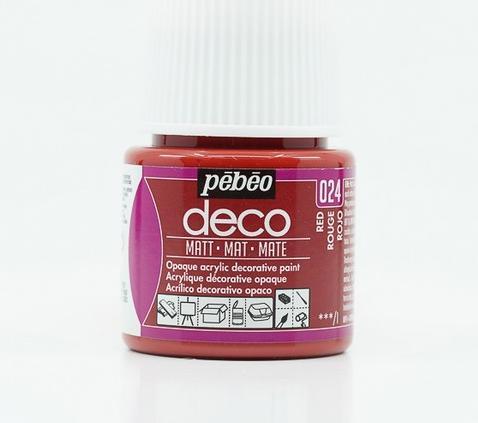Immagine prodotto Pebeo Deco Colore acrilica opaco (Rosso, 45 ml)