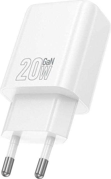 Actual product image Hoco Adapter wall charger USB A + Type C PD QC3.0 3A 20W N61 white (20 W)