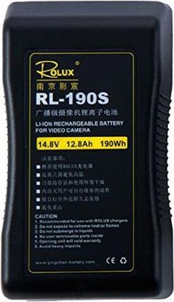 Immagine prodotto Rolux Batteria V-Mount RL-190S 190Wh 14.8V 12800mAh (1 pz., 19000 mAh, Accumulatore di carica elettrica)