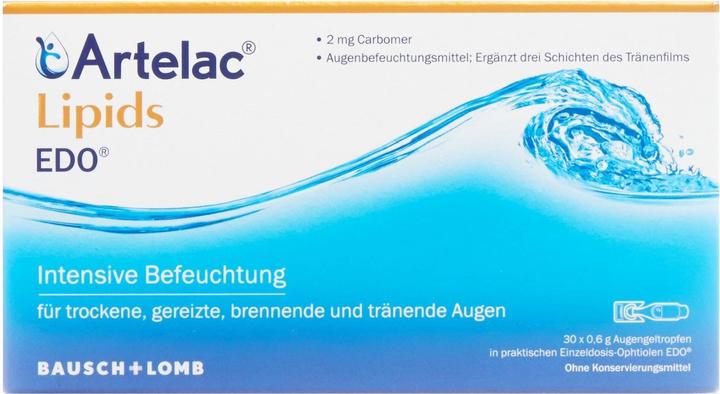 Image du produit Bausch + Lomb Artelac Lipids EDO, 30 pces pipettes unidoses (0.60 ml, 30 x 0,6 g)