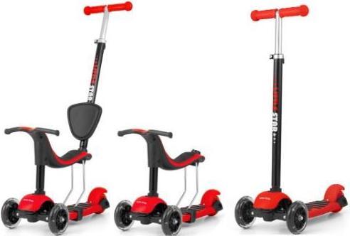 Produktbild Mally Children's scooter Milly Little Star 3-in-1, red
