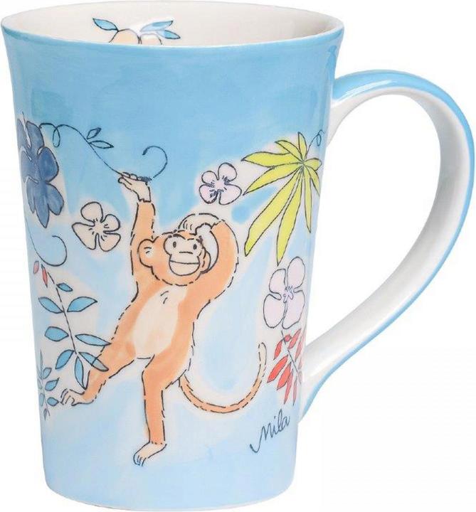 Immagine prodotto Mila Tazza da tè Monkey 350 ml, 6 pezzi, Blu (350 ml, 6 x)