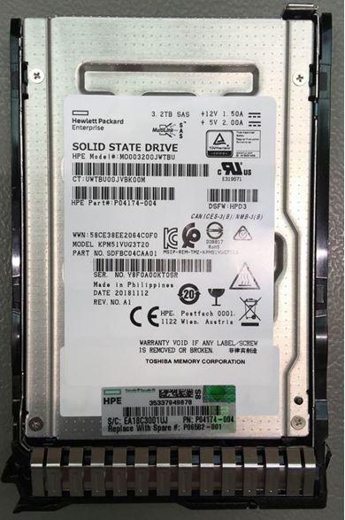 Productafbeelding HPE 3,2TB SAS SSD 2,5 In SFF (MU) (3200 GB, 2.5")