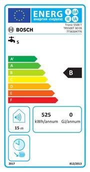 Energy Label Bosch Home Comfort Thermotechnology Wall-mounted storage tank TR5500T 30 EB