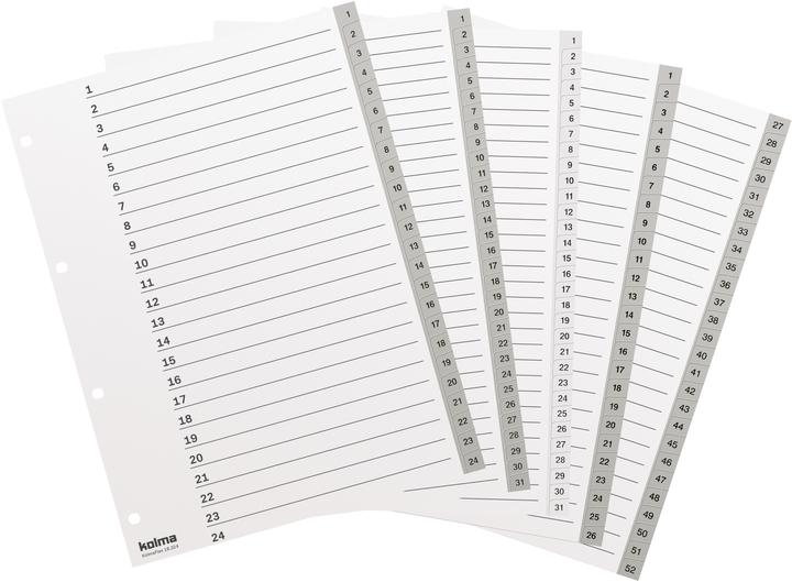 Produktbild Kolma Register A4 strong 1-31 31-teilig weiss