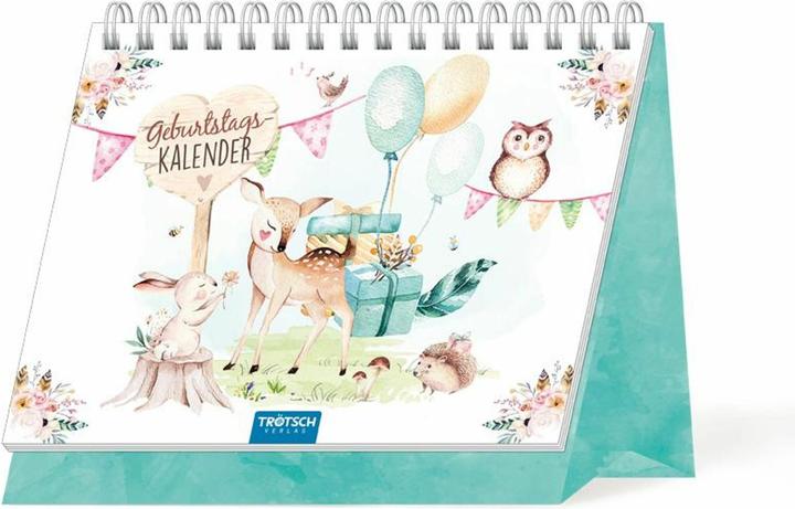Produktbild Aufstellkalender Geburtstagskalender Waldfreunde (Harter Einband, Deutsch)