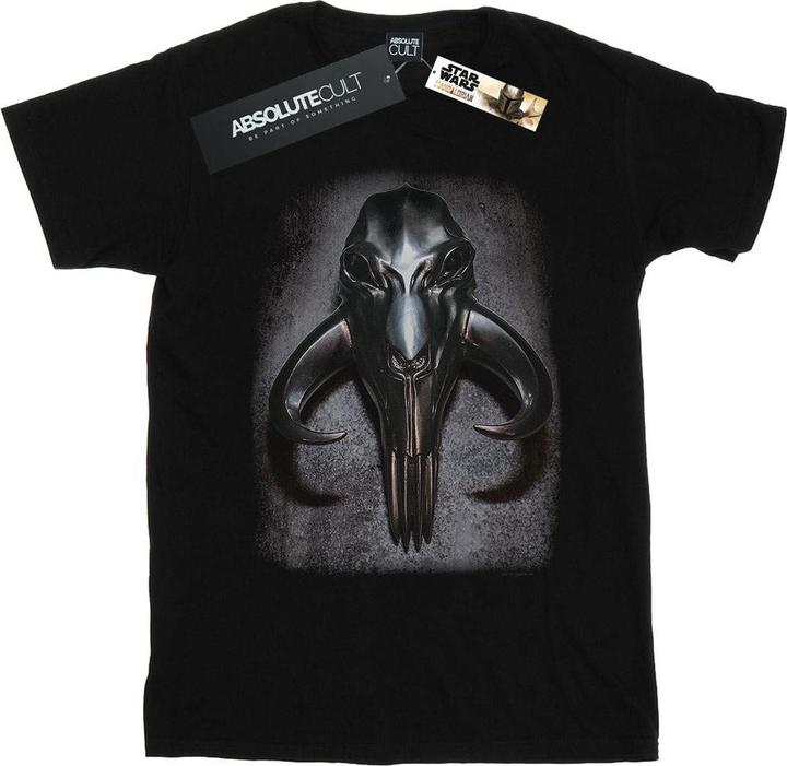 Actual product image Star Wars Womens/Ladies The Mandalorian Mythosaur Skull Cotton Boyfriend T-Shirt (5XL)