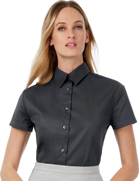 Produktbild B&C Sharp Twill Kurzarm Bluse (XS)
